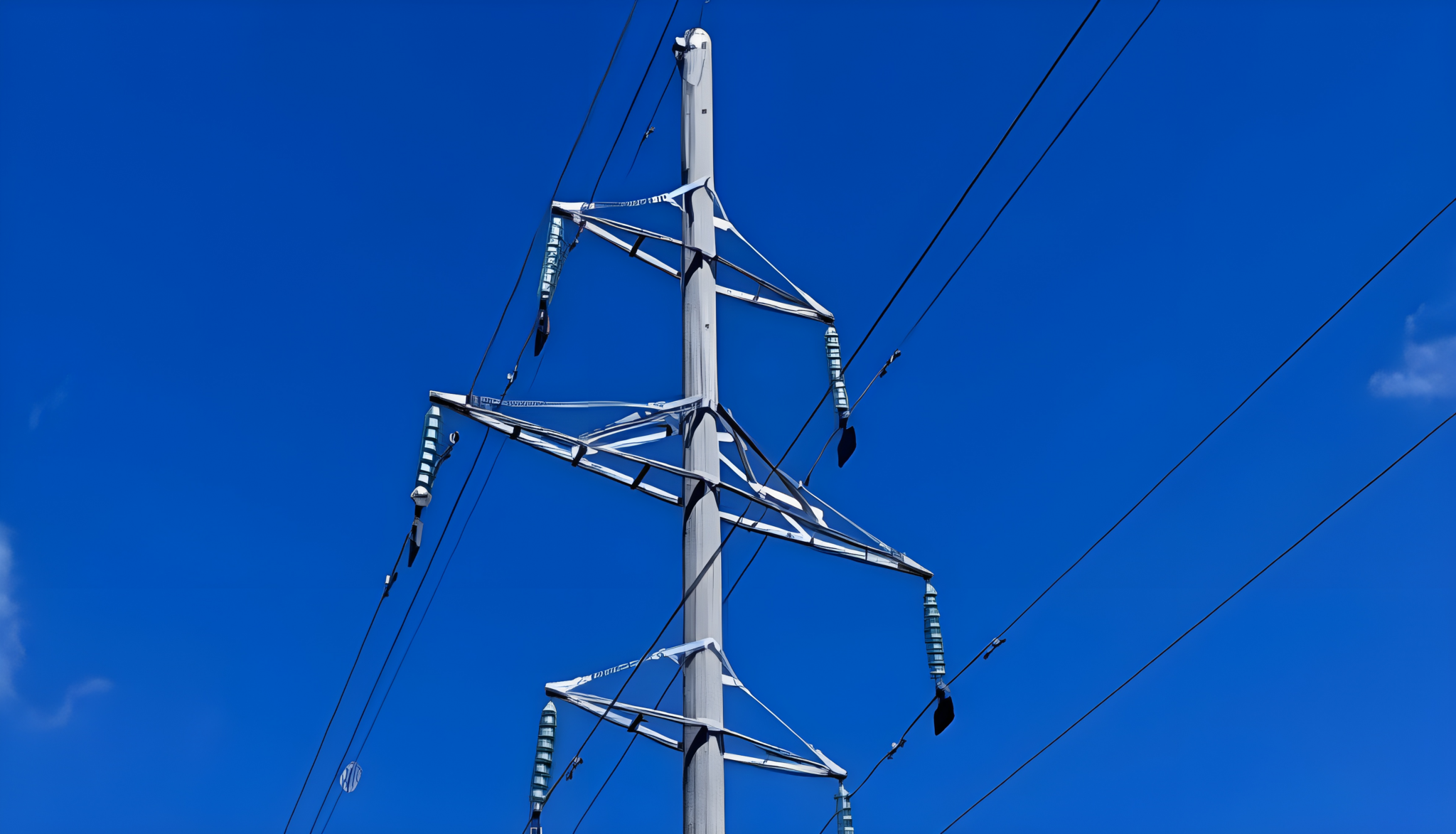 Pyramid Poles  for 110 kV high-voltage power line